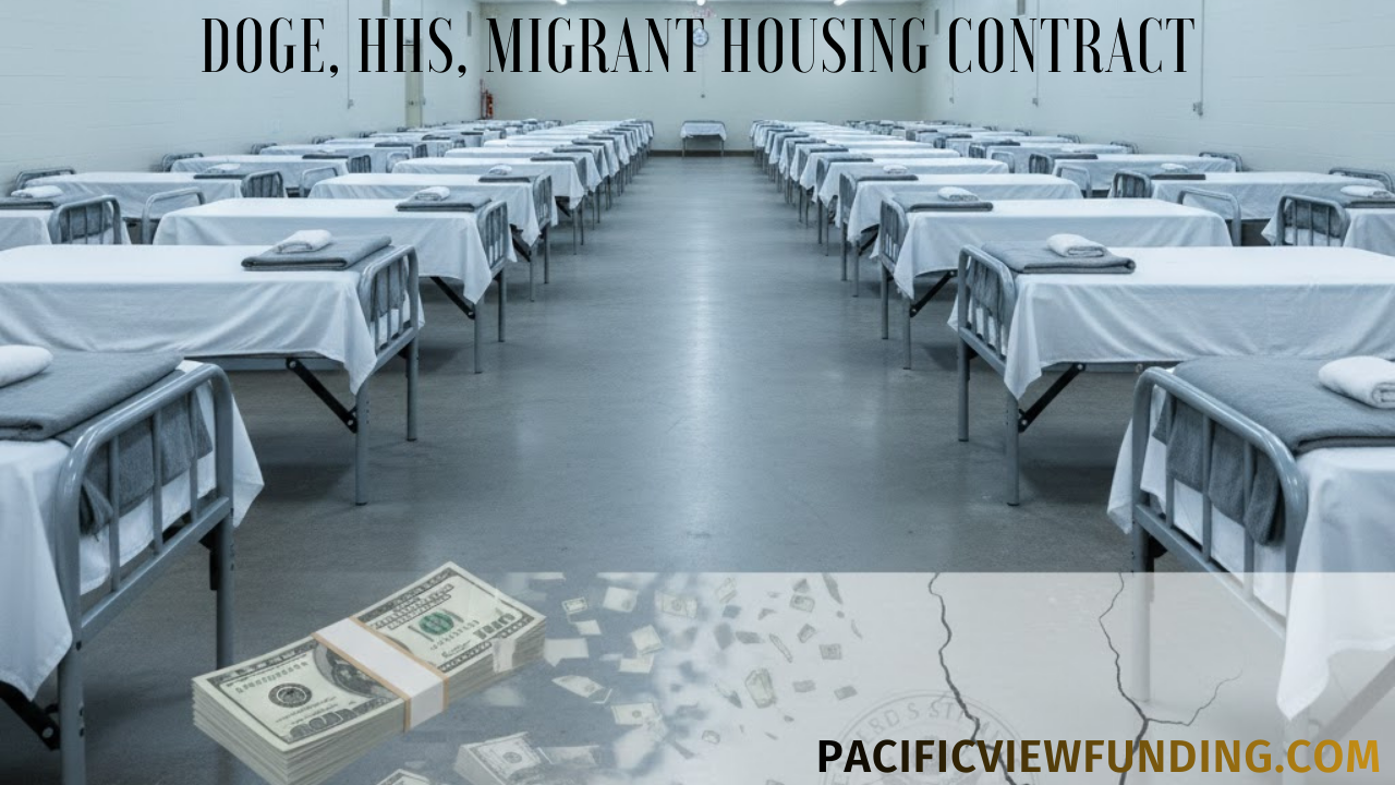 DOGE, HHS, migrant housing contract